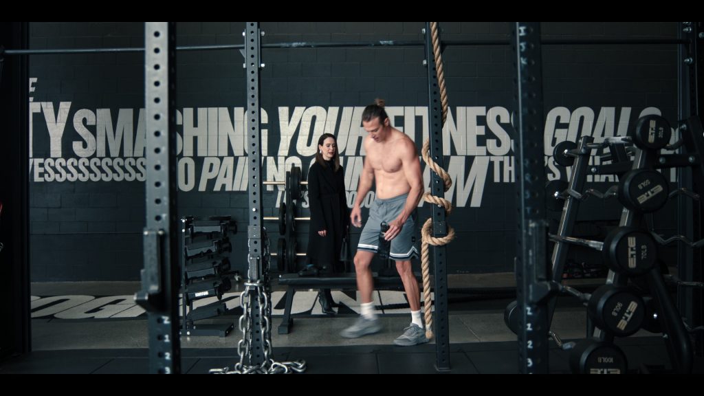 ALO Yoga Traction Arena Shorts, Socks, Alo Yoga Alo Runner in All's Fair S01E08 “Oh, Jesus!” (2025) (Image 1)