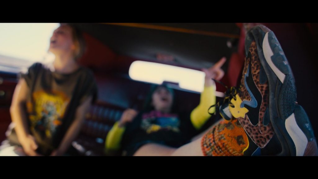 ASH ADDICT Leopard Print Pony Hair & Black Mesh Sneakers of Barbie Ferreira as Bailey in Unpregnant (2020) (Image 3)
