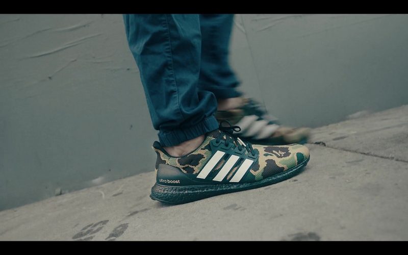 Adidas Bape Ultra Boost 4.0 ‘Ape Camo' Sneakers in Sneakerheads S01E01 “100% Pure Adrenaline” (2020) (Image 1)