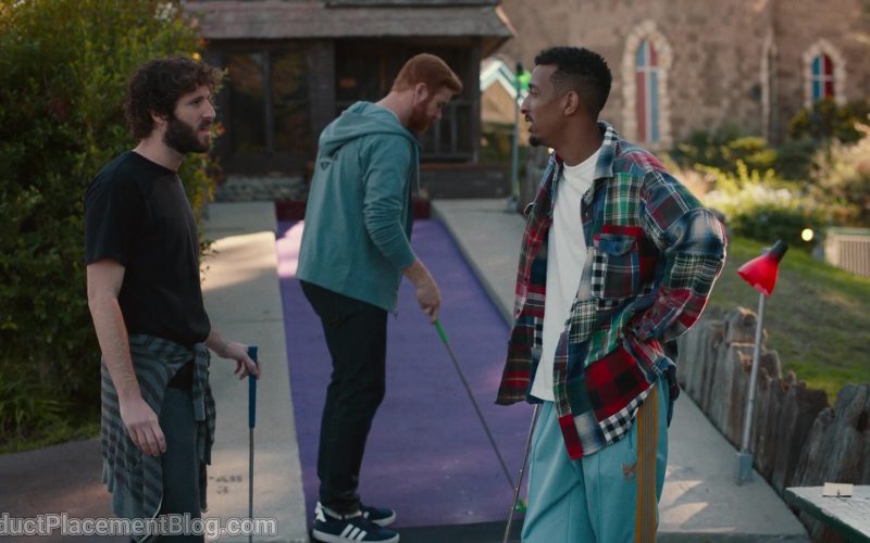 Adidas Blue Sneakers Worn by Andrew Santino as Mike in Dave S01E01 “The Gander” (2020) (Image 1)