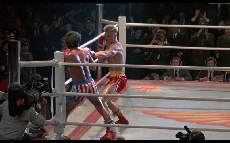 Adidas Boxing Red Shoes Worn by Dolph Lundgren (Captain Ivan Drago) in Rocky 4 (1985) (Image 1)