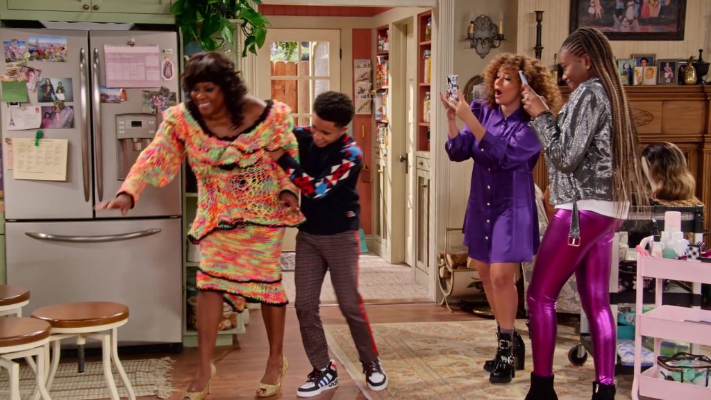 Adidas Extaball Sneakers of Cameron J. Wright as Mazzi McKellan in Family Reunion S03E06 “Remember When Shaka Did the Robot” (2021) (Image 2)