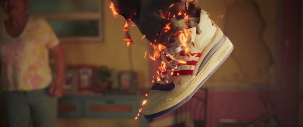 Adidas Forum 84 High Sneakers Worn by Xolo Maridueña as Jaime Reyes in Blue Beetle (2023) (Image 1)