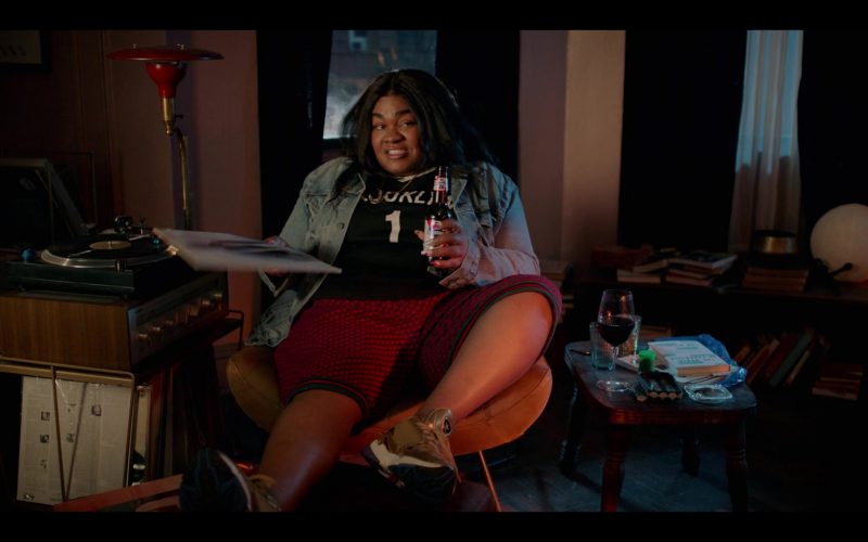 Adidas Gold Sneakers Worn by Da'Vine Joy Randolph as Cherise and Pabst Beer Bottle in High Fidelity Season 1 Episode 2 “Track 2” (2020) (Image 1)