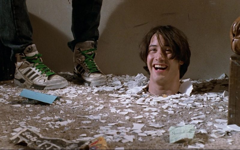 Adidas High Top Sneakers (White) Worn by Keanu Reeves in Bill & Ted's Bogus Journey (1991) (Image 1)