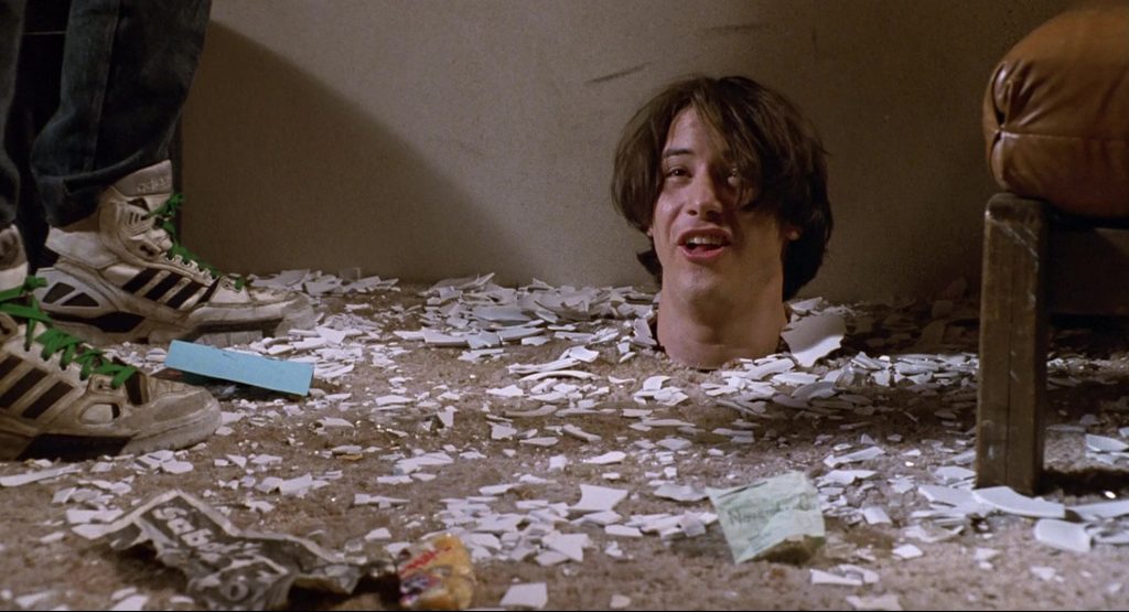Adidas High Top Sneakers (White) Worn by Keanu Reeves in Bill & Ted's Bogus Journey (1991) (Image 2)
