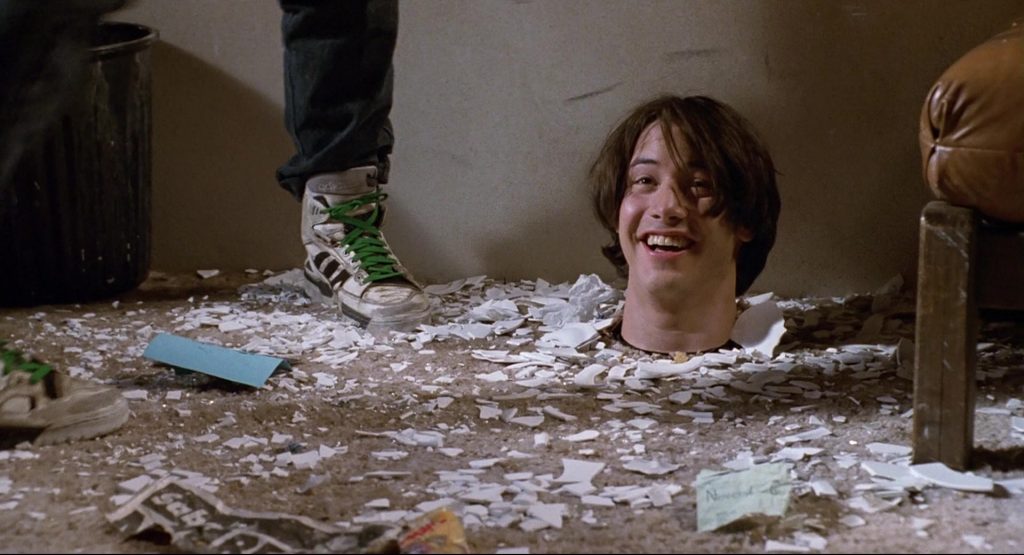 Adidas High Top Sneakers (White) Worn by Keanu Reeves in Bill & Ted's Bogus Journey (1991) (Image 3)