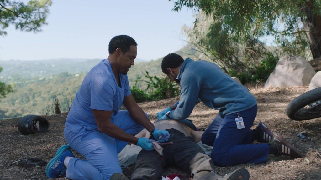 Adidas, Hoka Shoes in Greys Anatomy S21E10 “Jump (for My Love)” (2025) (Image 2)