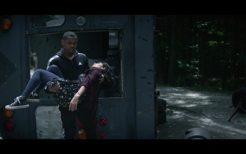 Adidas Hoodie of Joivan Wade as Cyborg and Converse Shoes of Diane Guerrero as Crazy Jane in Doom Patrol S03E10 “Amends Patrol” (2021) (Image 1)