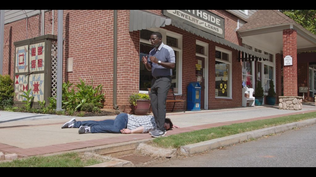 Adidas Men's Sneakers of Lil Rel Howery as Marcus in Vacation Friends (2021) (Image 2)