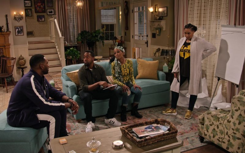 Adidas Men's White Sneakers in Family Reunion – Season 1 Episode 10, “Remember When Our Boys Became Men” (2019) (Image 1)