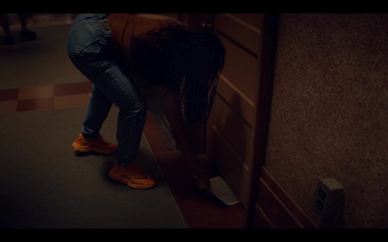 Adidas Ozweego Women's Coral (Orange) Sneakers of Kylie Jefferson as Neveah Stroyer in Tiny Pretty Things S01E04 “Dance Dance Revolution” (2020) (Image 1)