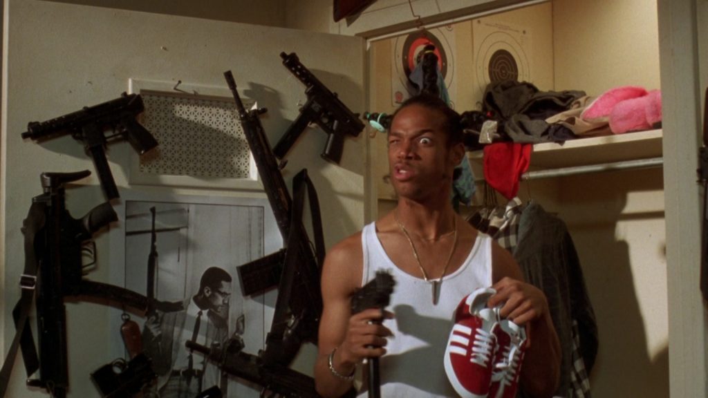 Adidas Red Sneakers of Marlon Wayans as Loc Dog in Don't Be a Menace to South Central While Drinking Your Juice in the Hood (1996) (Image 1)