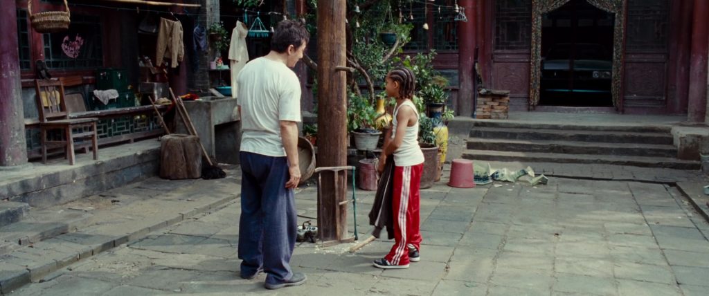 Adidas Red Track Pants And Shoes Worn by Jaden Smith in The Karate Kid (2010) (Image 1)