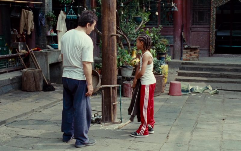Adidas Red Track Pants And Shoes Worn by Jaden Smith in The Karate Kid (2010) (Image 1)