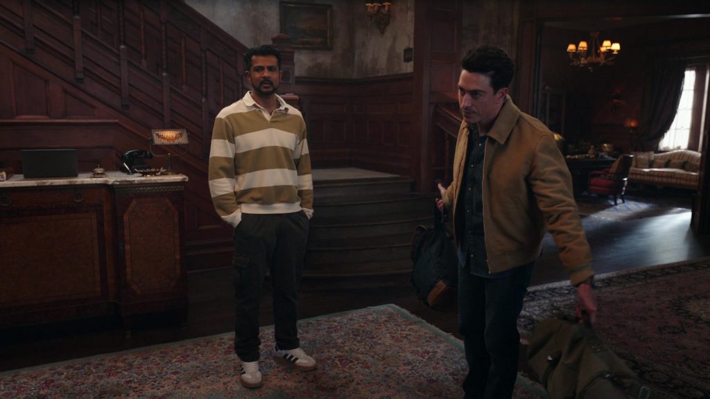 Adidas Samba sneakers in Ghosts S05E06 “Planes, Shanes and Automobiles” (2025) (Image 5)