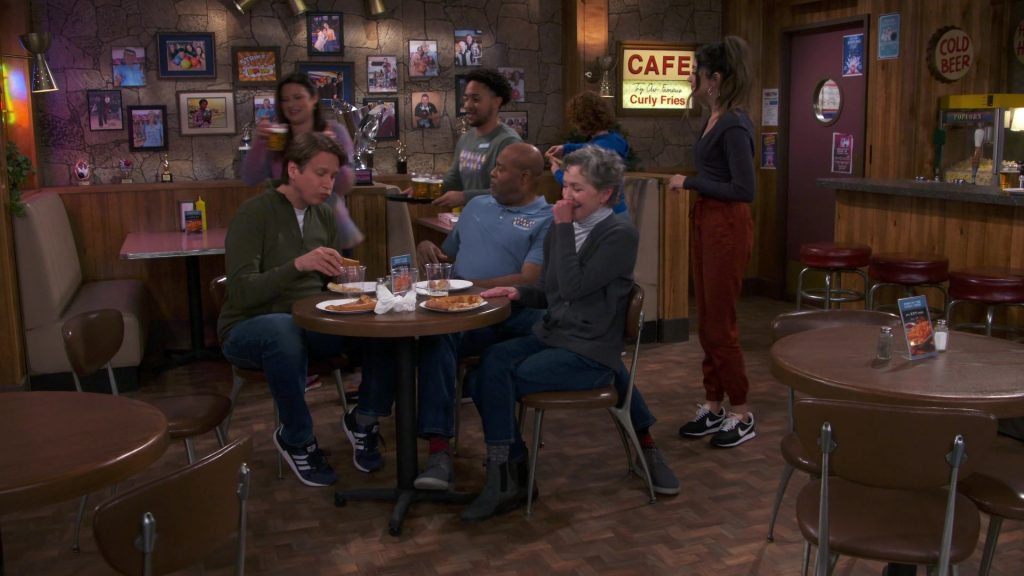 Adidas Shoes of Pete Holmes as Tom and Nike Sneakers of Amanda Perez as Tia in How We Roll S01E10 “The PTQ” (2022) (Image 1)