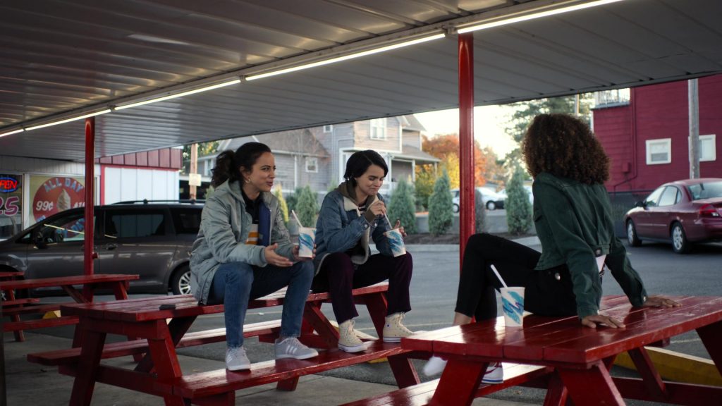 Adidas Sneakers Worn by Kiana Madeira and Converse Shoes Worn by Brianna Hildebrand in Trinkets – Season 1, Episode 5, “Big Mistake” (2019) (Image 1)