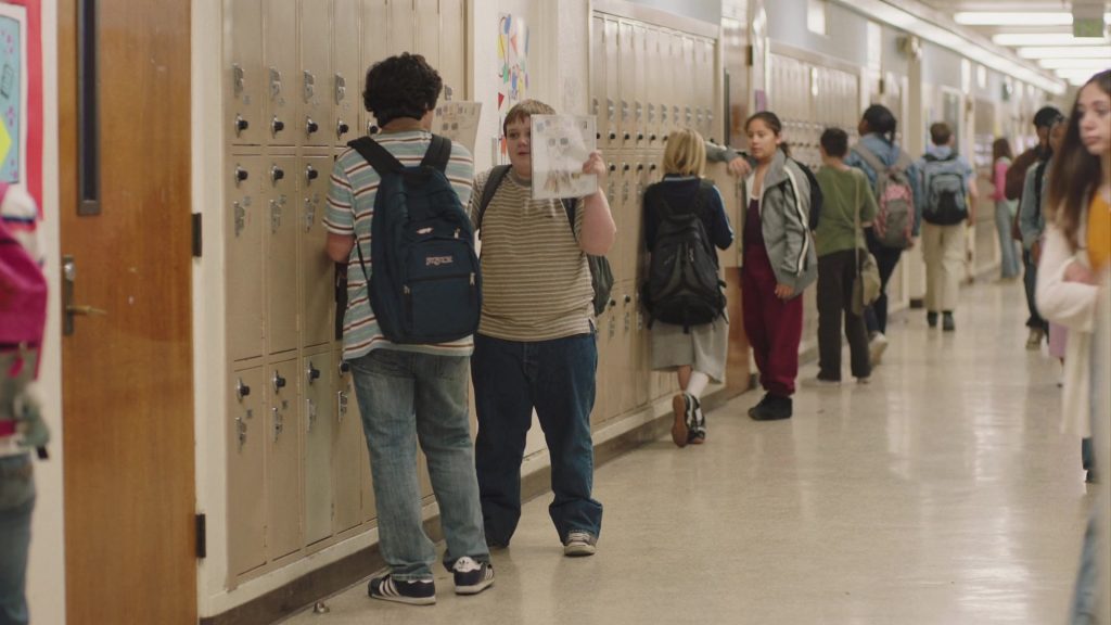 Adidas Sneakers and JanSport Backpack of Taj Cross as Sam in PEN15 S02E02 “Wrestle” (2020) (Image 1)