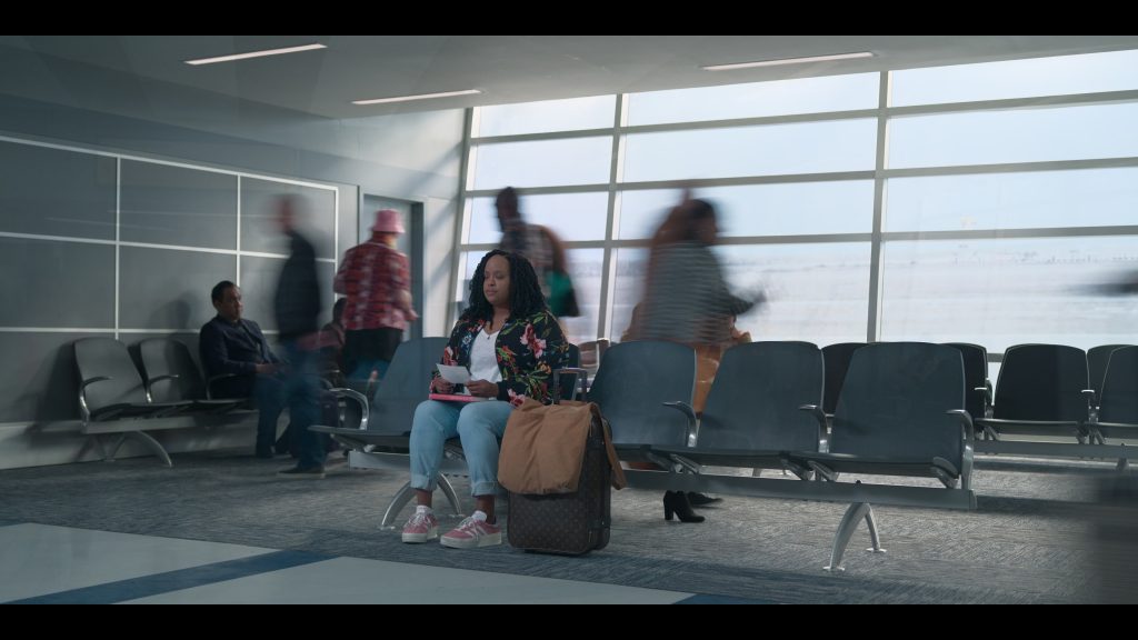 Adidas Sneakers and Louis Vuitton Luggage in How to Die Alone S01E08 (2024) (Image 1)
