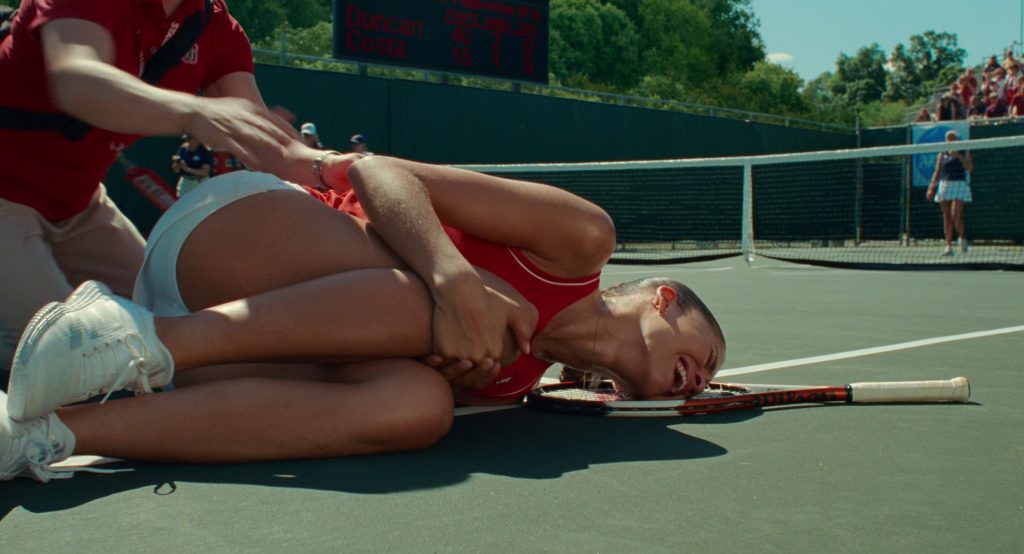 Adidas Sneakers and Wilson Tennis Racket in Challengers (2024) (Image 1)