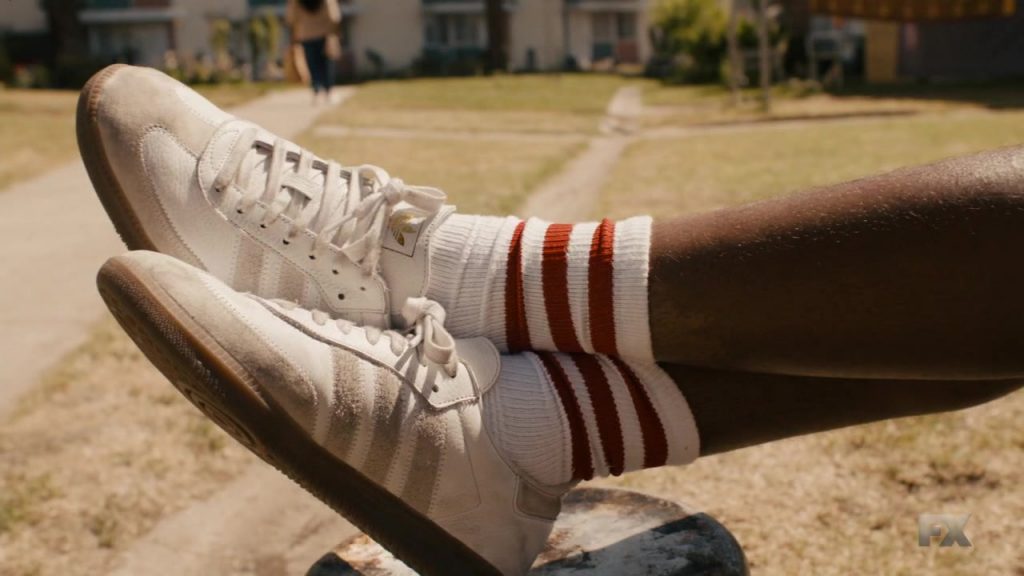 Adidas Sneakers in Snowfall – Season 3, Episode 7, Pocket Full of Rocks (2019) (Image 1)