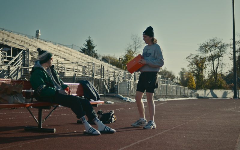 Adidas Socks, Nike Shoe Box, Puma Shorts and Asics Sneakers in Dumb Money (2023) (Image 1)