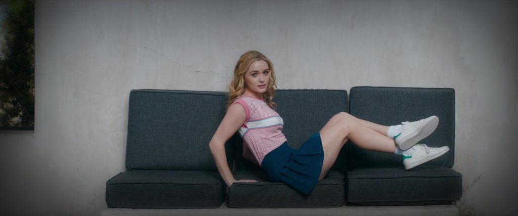 Adidas Stan Smith Shoes of Greer Grammer as Grace in Deadly Illusions (2021) (Image 3)