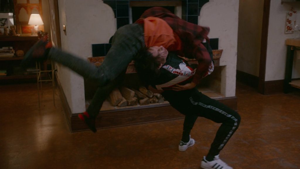 Adidas Superstar Men's White Sneakers of Joe Seo as Kyler in Cobra Kai S03E10 “December 19” (2021) (Image 2)