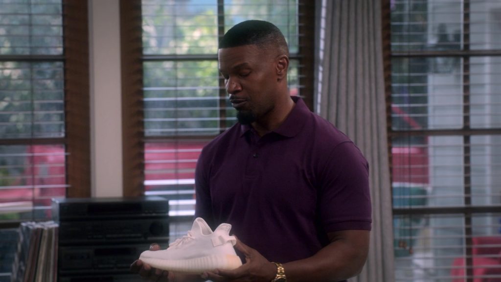 Adidas Yeezy Boost 350 Sneakers of Jamie Foxx as Brian Dixon in Dad Stop Embarrassing Me! S01E03 “#YeezysAndShrimp” (2021) (Image 3)