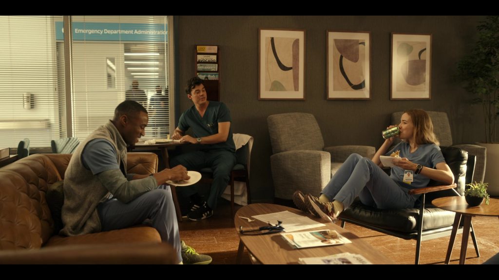 Adidas and New Balance Shoes, LaCroix Sparkling Water in Pulse S01E07 “Choices” (2025) (Image 1)