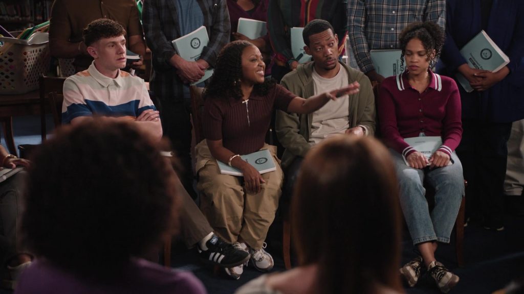 Adidas and New Balance Shoes in Abbott Elementary S05E01 “Team Building” (2025) (Image 1)