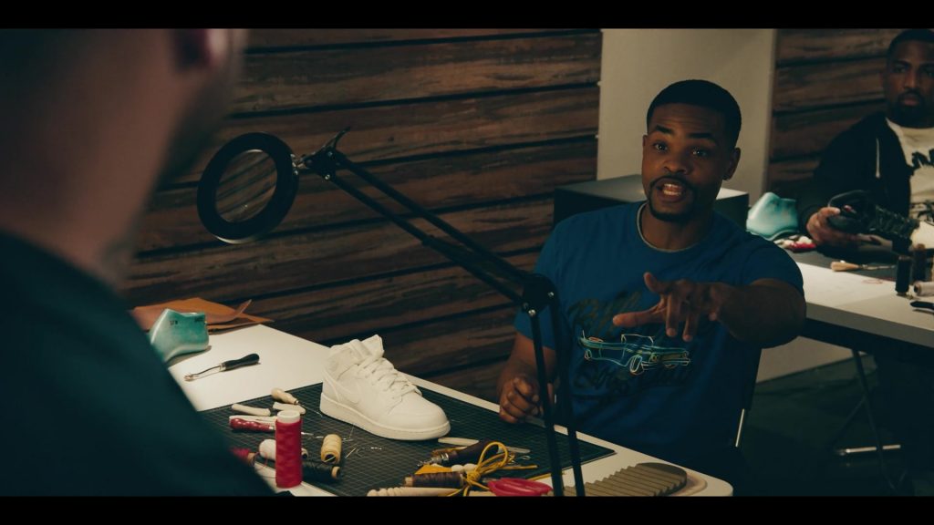 Air Jordan 1 Mid All-White Shoe in Sneakerheads S01E01 “100% Pure Adrenaline” (2020) (Image 1)