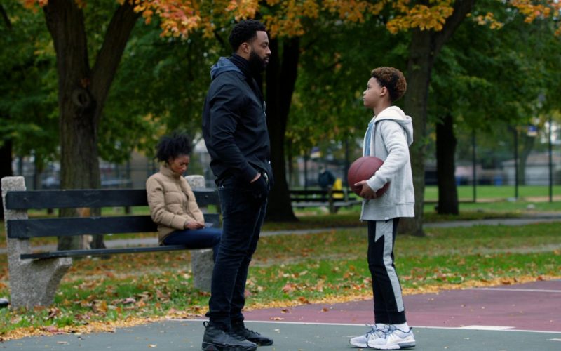 Air Jordan 9 Black Sneakers of LaRoyce Hawkins as Officer Kevin Atwater in Chicago P.D. S08E01 “Fighting Ghosts” (2020) (Image 1)