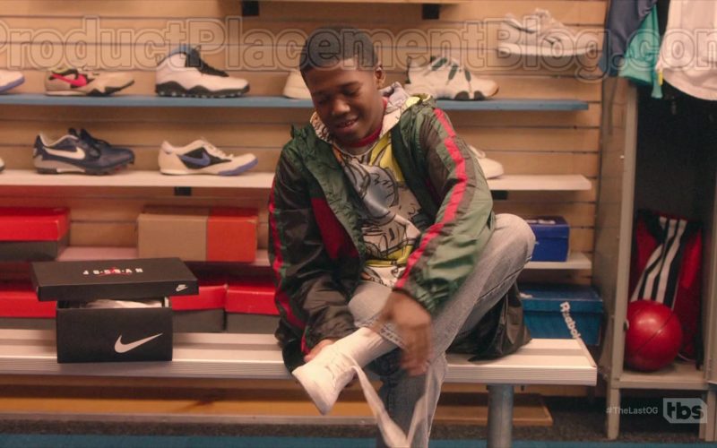 Air Jordan Red & White Sneakers by Nike in The Last O.G. S03E04 “Fresh Jordans” (2020) (Image 1)