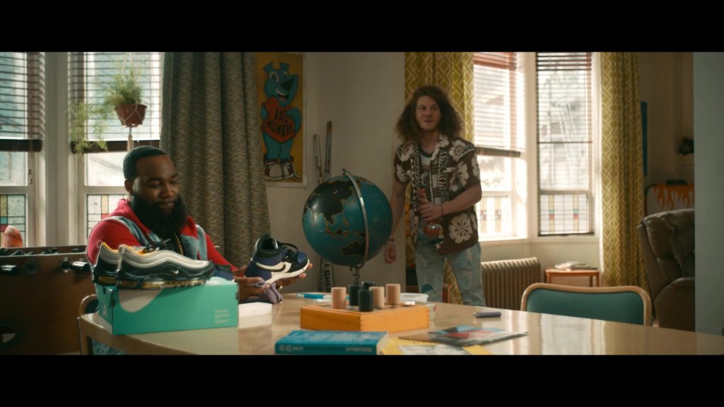 Air Max 97 and Nike Jordan 1 Sneakers in Woke S01E08 “Blue Lies Matter” (2020) (Image 1)