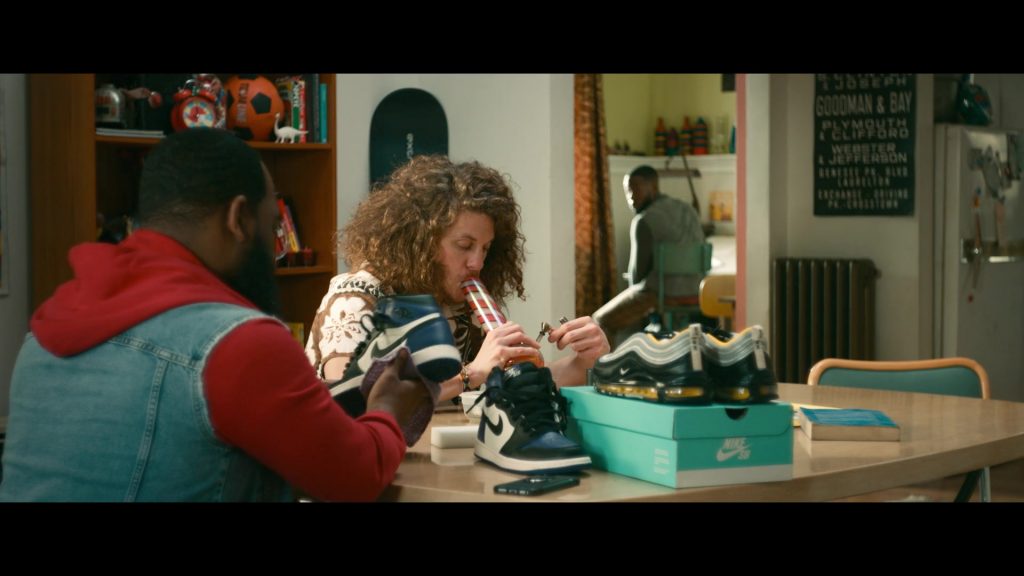 Air Max 97 and Nike Jordan 1 Sneakers in Woke S01E08 “Blue Lies Matter” (2020) (Image 2)