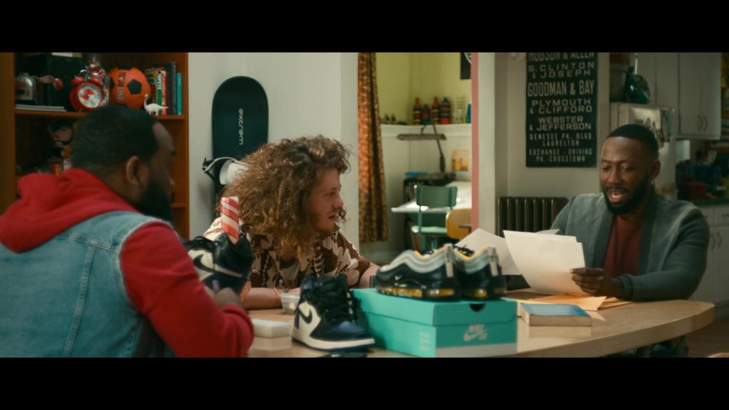 Air Max 97 and Nike Jordan 1 Sneakers in Woke S01E08 “Blue Lies Matter” (2020) (Image 3)