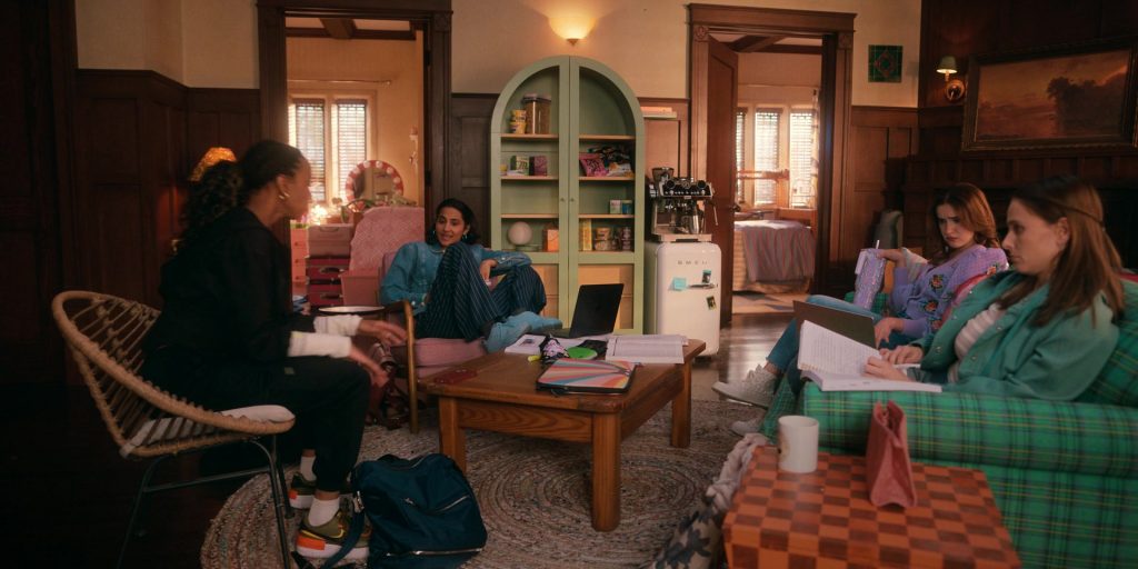 Apple MacBook, Smeg Refrigerator, Velveeta, Mighty Leaf Tea, You Need This Snack, PopChips, Jell-O, Converse and Nike Shoes in The Sex Lives of College Girls S03E03 “”Four to a Suite” (2024) (Image 2)