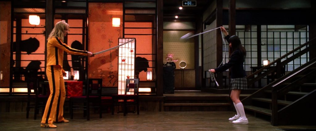Asics Yellow Shoes Worn by Uma Thurman as The Bride in Kill Bill - Vol. 1 (2003) (Image 4)