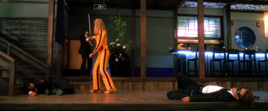 Asics Yellow Shoes Worn by Uma Thurman as The Bride in Kill Bill - Vol. 1 (2003) (Image 7)
