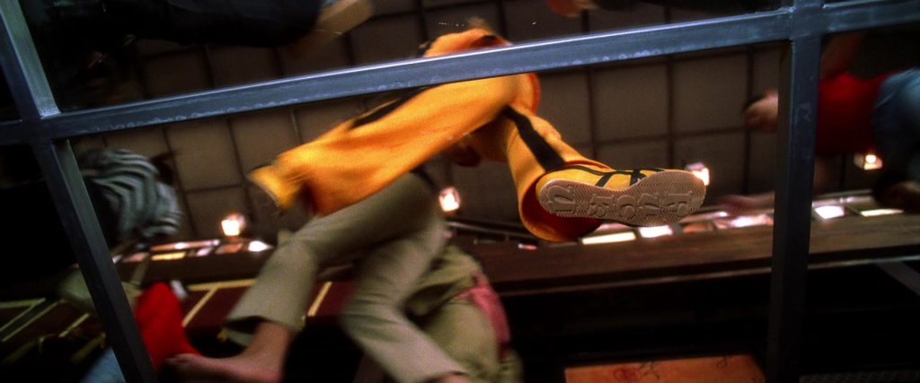 Asics Yellow Shoes Worn by Uma Thurman as The Bride in Kill Bill - Vol. 1 (2003) (Image 9)