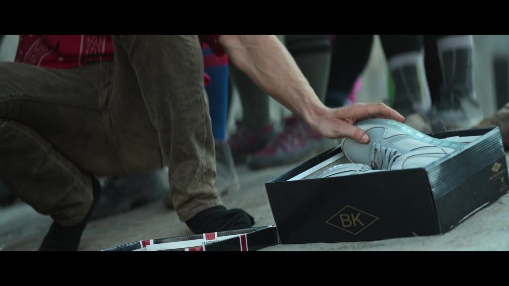 British Knights (BK Footwear) in Mrs. Davis S01E03 “A Baby with Wings, a Sad Boy with Wings and a Great Helmet” (2023) (Image 1)