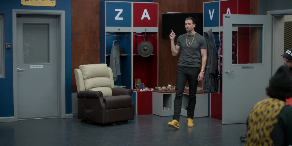 Calvin Klein T-Shirt and Asics Sneakers Worn by by Maximilian Osinski as Zava in Ted Lasso S03E04 “Big Week” (2023) (Image 1)