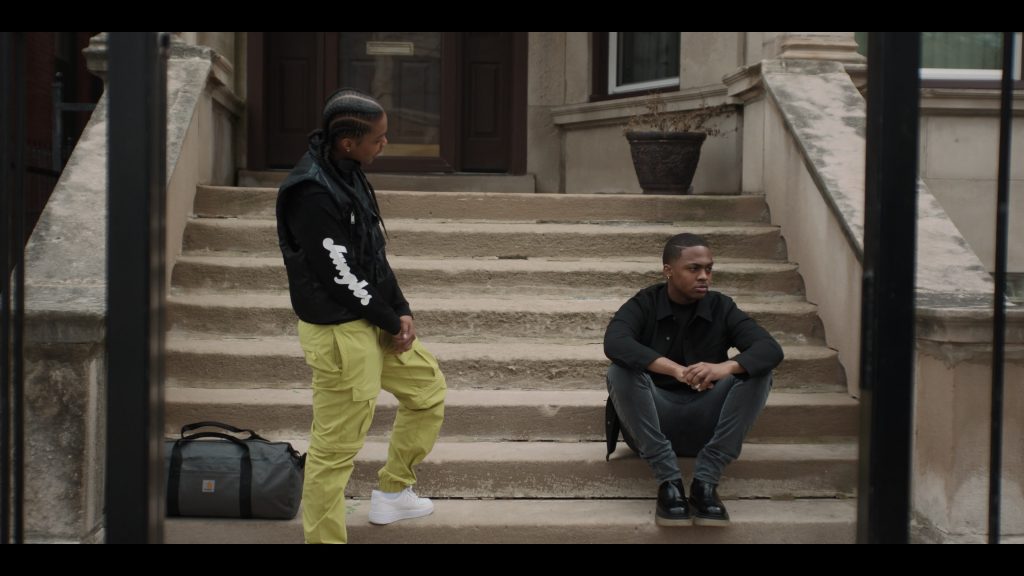 Carhartt Bag and Nike Shoes in The Chi S06E06 “Boyz II Men” (2023) (Image 2)