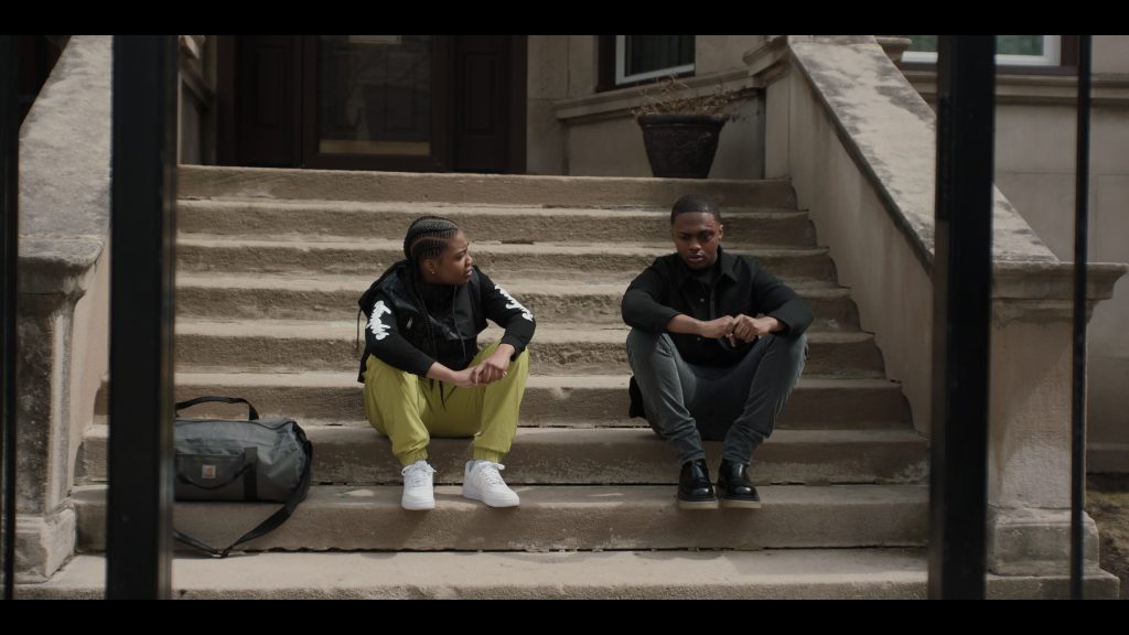 Carhartt Bag and Nike Shoes in The Chi S06E06 “Boyz II Men” (2023) (Image 3)