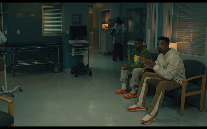 Carrots X Crocs Classic All Terrain Clog and Nike Air Max Sneakers in White Men Can't Jump (2023) (Image 1)