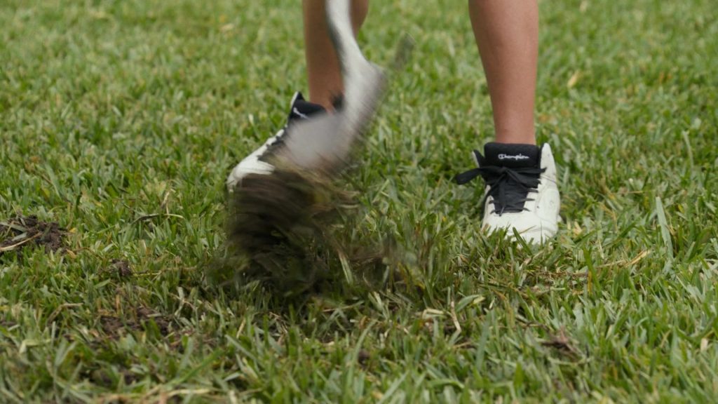 Champion Sneakers in On Becoming a God in Central Florida – Season 1, Episode 2, “The Gloomy-Zoomies” (2019) (Image 1)
