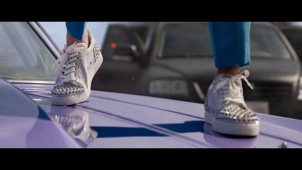 Christian Louboutin Vieira Embellished Spikes Sneakers Worn by Brie Larson as Tess in Fast X (2023) (Image 1)