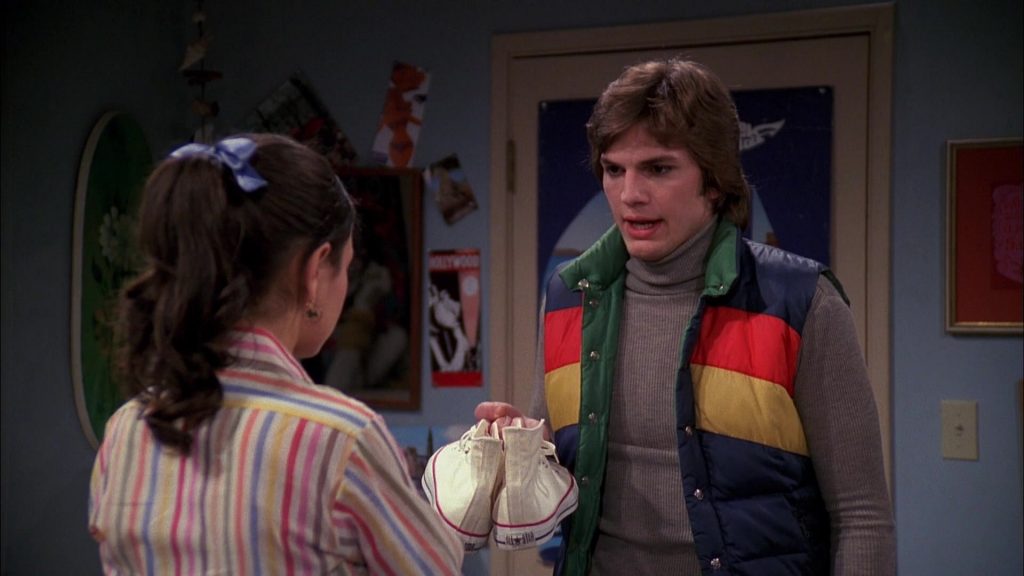 Converse All Star High Top Shoes Held by Ashton Kutcher as Michael Kelso in That '70s Show S04E21 “Prank Day” (2002) (Image 1)